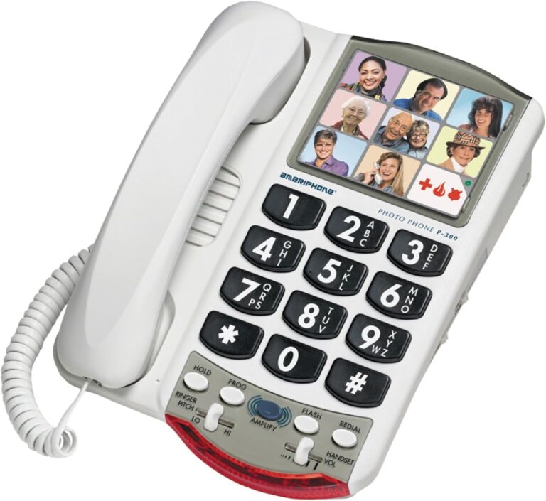 Clarity P300 Handset Landline Telephone | Amplified Corded Phone for Seniors & Hearing Loss