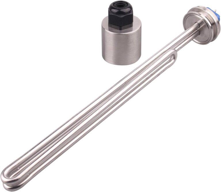 DERNORD 1.5 Inch Tri-Clamp Foldback Heating Element | 240V 5500W Stainless Steel Immersion Water Heater