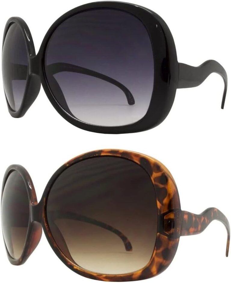 Elite Women’s Sunglasses: ‘Jackie O’ Style Oversized Retro Oval Sunglasses for Women