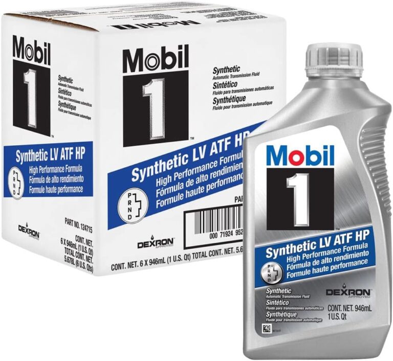 Mobil 1 Synthetic LV ATF HP Case (6 x 1 Quart) | High-Performance Low Viscosity ATF