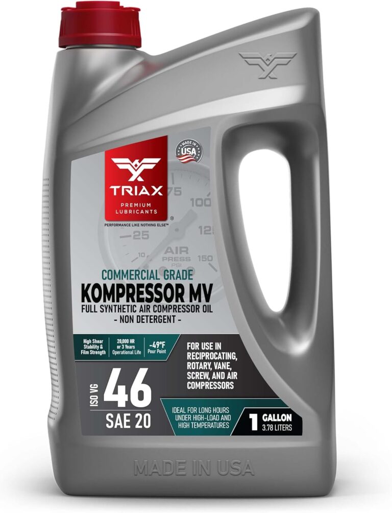 TRIAX Kompressor MV 46 SAE 20 Full Synthetic Air Compressor Oil | High Temp, Multi-Vis, Commercial Grade