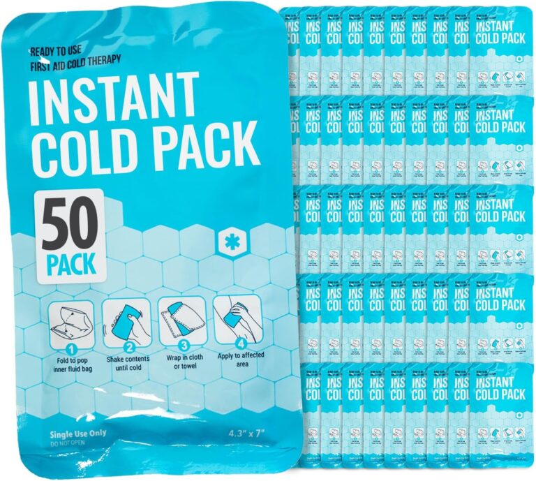 ICEWRAPS 4×7 Instant Cold Pack – Bulk Box of 50 | Emergency Cold Compress for Injuries, First Aid & Sports