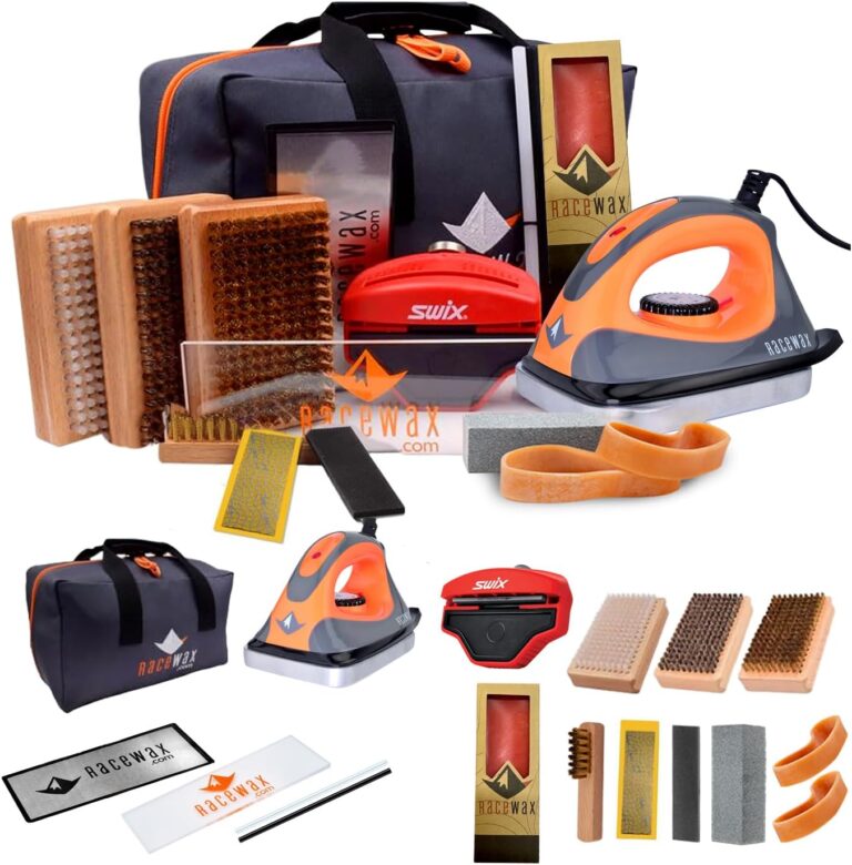 RaceWax Elite Ski & Snowboard Tuning Kit: Complete Waxing Iron, Edge Tools, Base Repair & Travel Bag