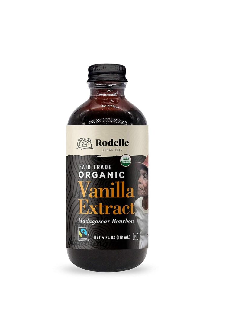 Rodelle Fair Trade Organic Pure Vanilla Extract, 4 Fl Oz | Premium Baking & Cooking Ingredient