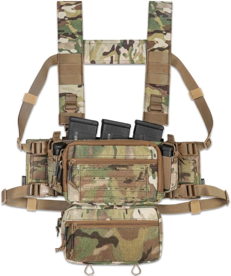 ACE TAC S.O.P. Tactical Chest Rig | Modular 5.56/7.62 & Pistol Mag Holder with Wing & Molle Dangler Pouches