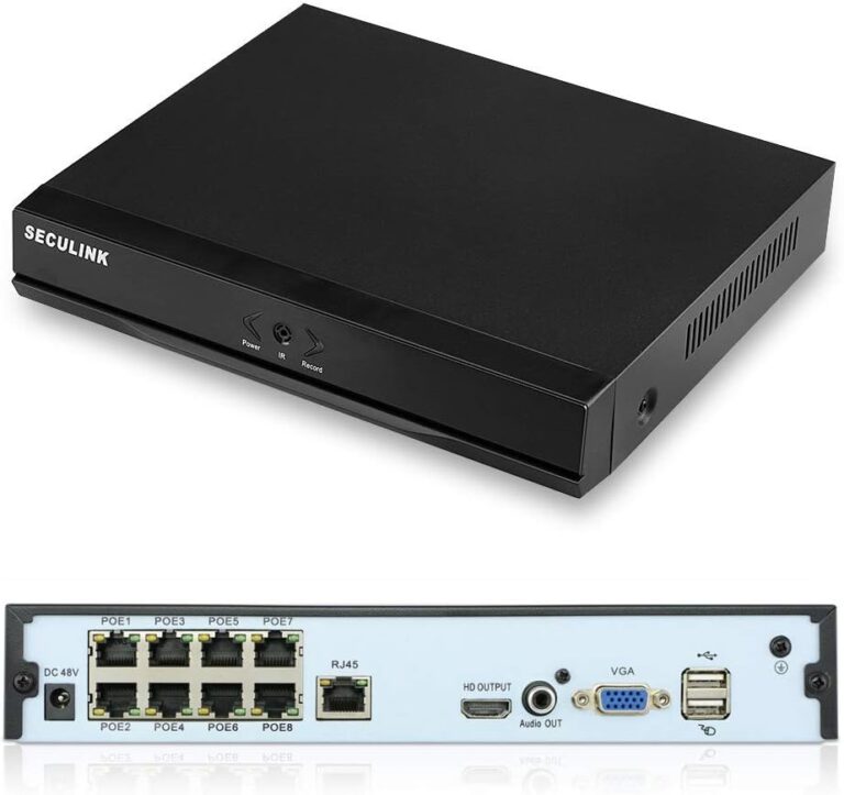 Seculink 8-Channel 4K POE NVR System with Cloud P2P Remote Access & Motion Alerts