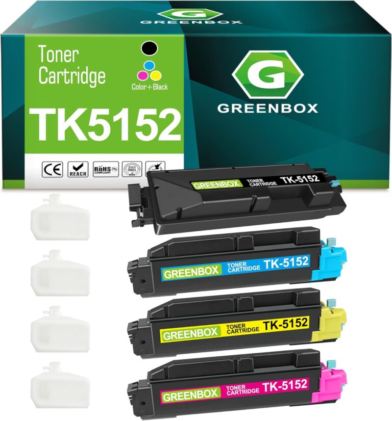 GREENBOX 4-Pack Toner Cartridge Replacement for Mita ECOSYS TK-5152 | Compatible with M6535cidn, P6035cdn