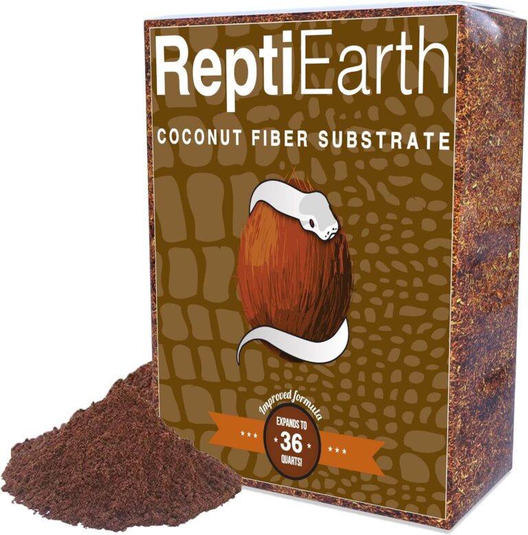 ReptiEarth Reptile Bedding: 36qt Organic Coconut Fiber Substrate for Bioactive Snake, Lizard & Frog Terrariums