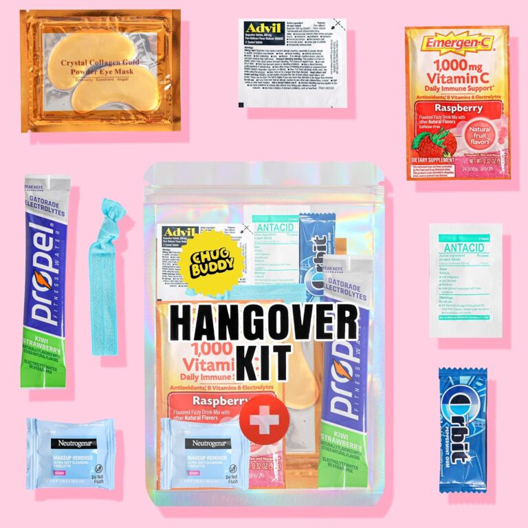 6 Pre-Filled Hangover Kit Bags | Bachelorette Party Favors & Bridesmaid Gifts | Hangover Recovery Kit