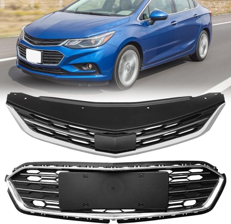 DIBON AUTO Front Bumper Upper & Lower Mesh Grille for 2016-2018 Chevy Cruze | Aggressive Style Upgrade