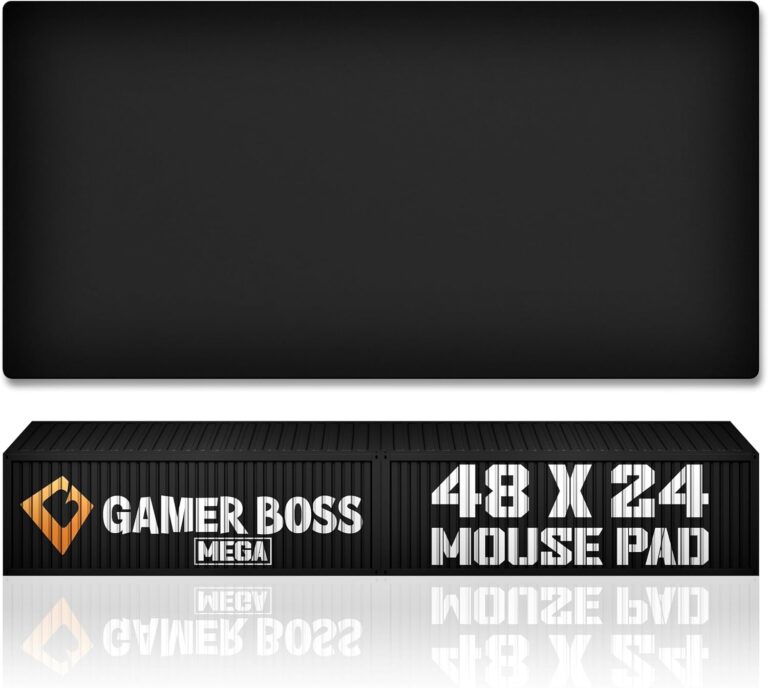 Gamer Boss Mega Gaming Mouse Pad (48×24 Inches) – 4mm Thick, Non-Slip Desk Mat for Keyboard & PC