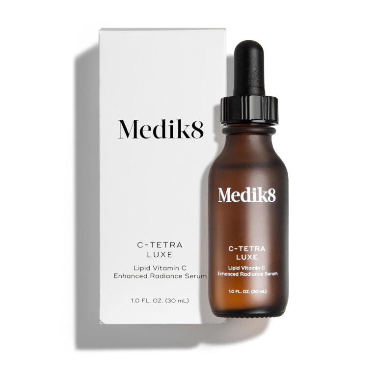 Medik8 C-Tetra Luxe Vitamin C Serum: Vegan Face Serum to Smooth Fine Lines & Wrinkles with Squalane