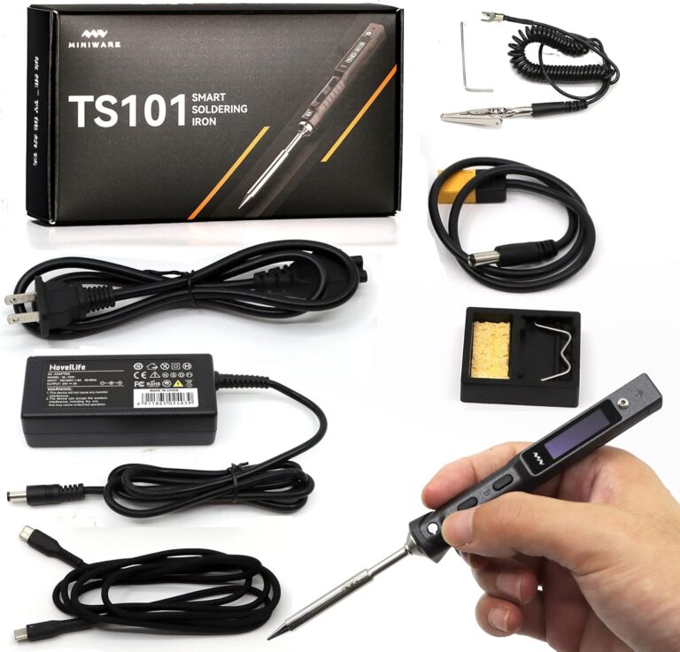 NovelLife TS101 Electric Soldering Iron Kit: Adjustable Temp, Digital Screen, USB-C | TS100 Upgrade