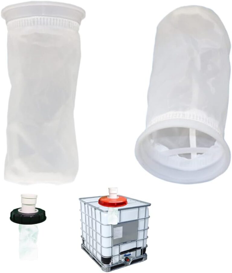 IBC Nylon Lid Filter 2 Pack – Rain Water Filter & Vent Screen for Ton Barrel, Tote Tank Plastic Cover