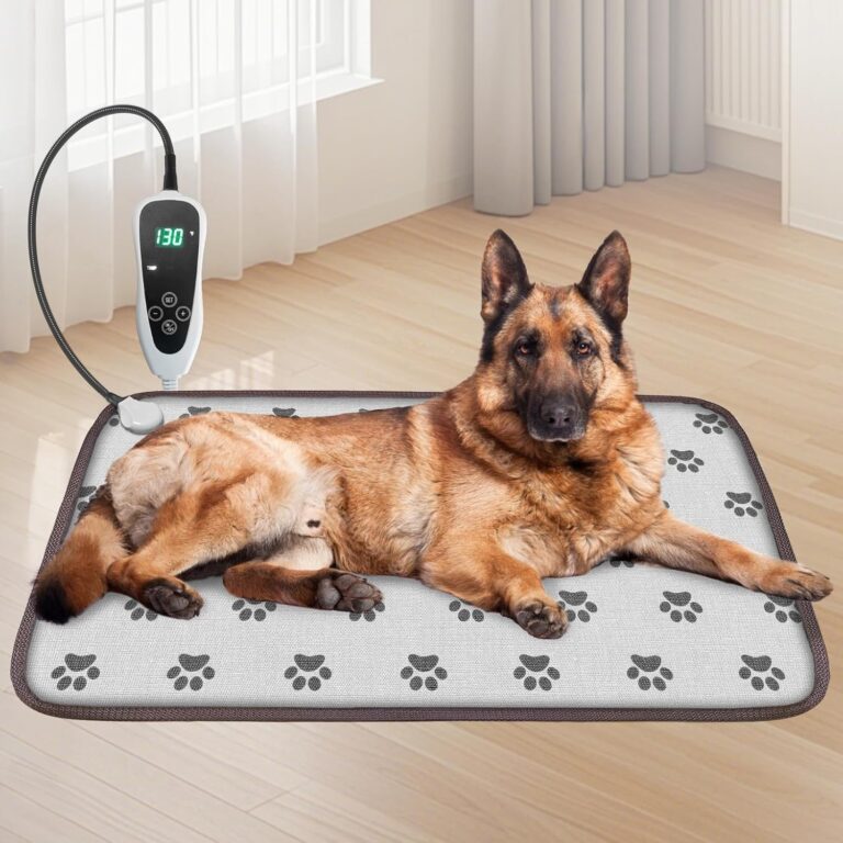 Large Dog Heating Pad 34x21in with Smart Thermostat – UL/MET Certified, Waterproof Pet Warmer for All Ages