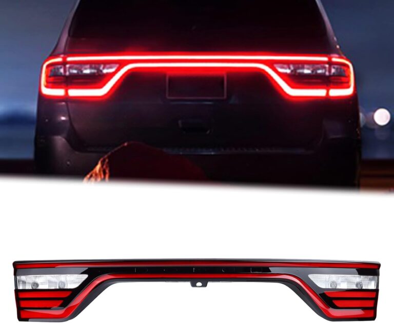 KAMDKI LED Liftgate Center Tail Light for 2014-2023 Dodge Durango | With Camera Hole | 68453659AA