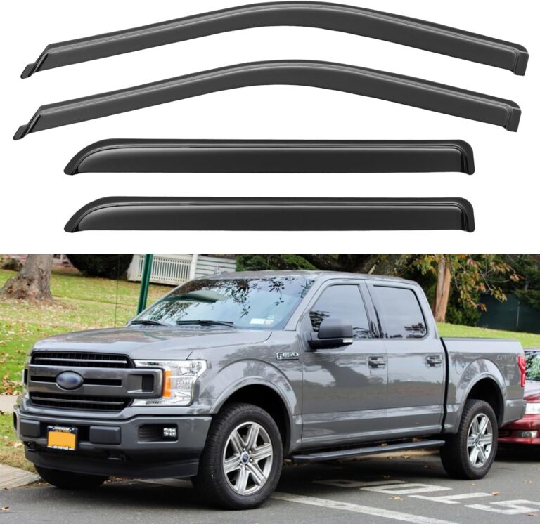 Window Visors Rain Guards for 2015-2025 Ford F150, F250-F550 Super Duty Crew Cab | Out-Channel Vent Deflectors