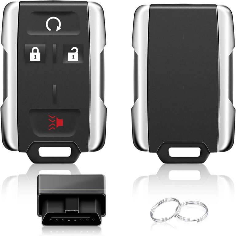 2PCS Car Remote Key Fob for GMC Sierra & Chevy Silverado 2014-2018, Colorado Canyon 2015-2021 – 4 Button Replacement
