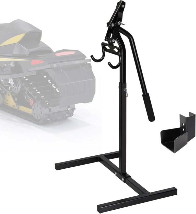 Snowmobile Lift Stand: 2000 lb Capacity, 33″ Max Height for Easy Track, Ski & Shock Repair on Yamaha, Polaris, Arctic Cat