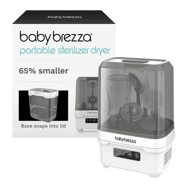 Baby Brezza Portable Bottle Sterilizer & Dryer | Mini Travel Sterilizer for Bottles, Pump Parts, Pacifiers