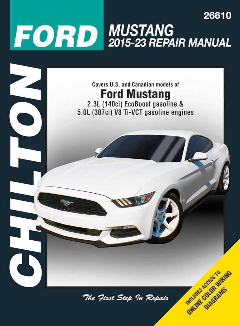 Haynes Chilton Ford Mustang Repair Manual (2015-2023) | Full Color Photos & Online Access