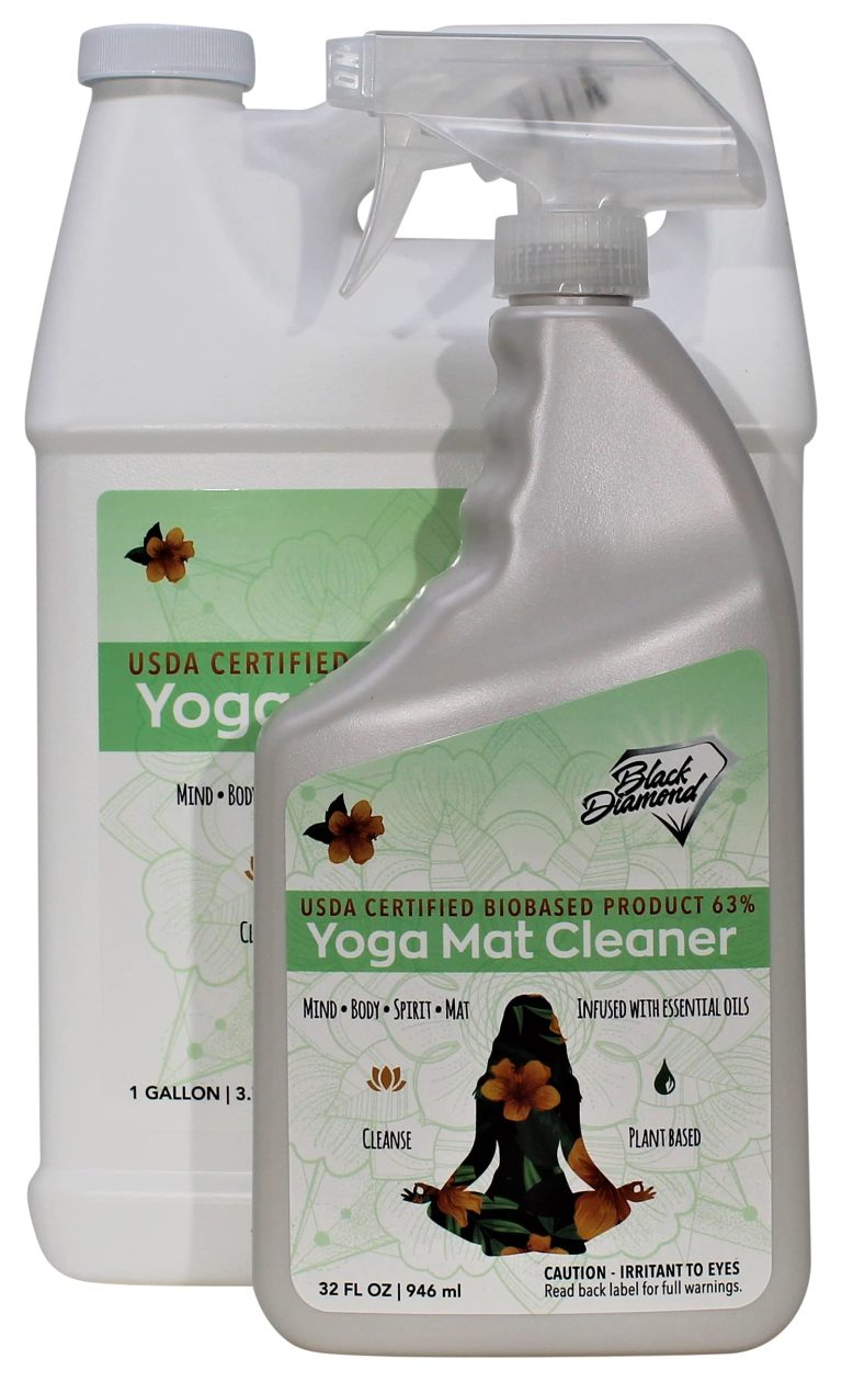 Black Diamond Stoneworks Yoga Mat Spray Cleaner: USDA Certified Biobased Essential Oil Formula for All Mats, Pilates & Workout Gear (1 Quart