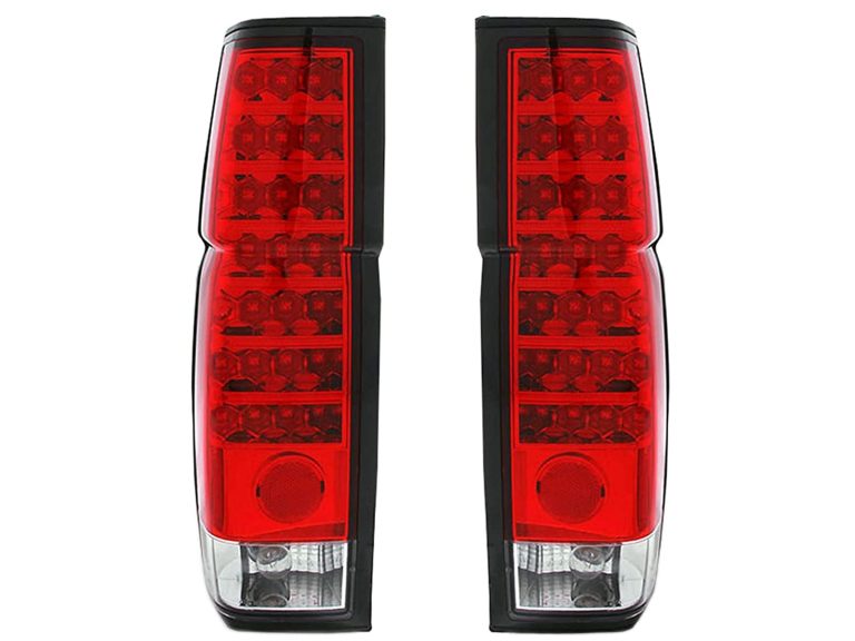 AmeriLite Red/Clear LED Tail Lights for Hardbody: High-Performance Lighting Upgrade for Driver & Passenger Side