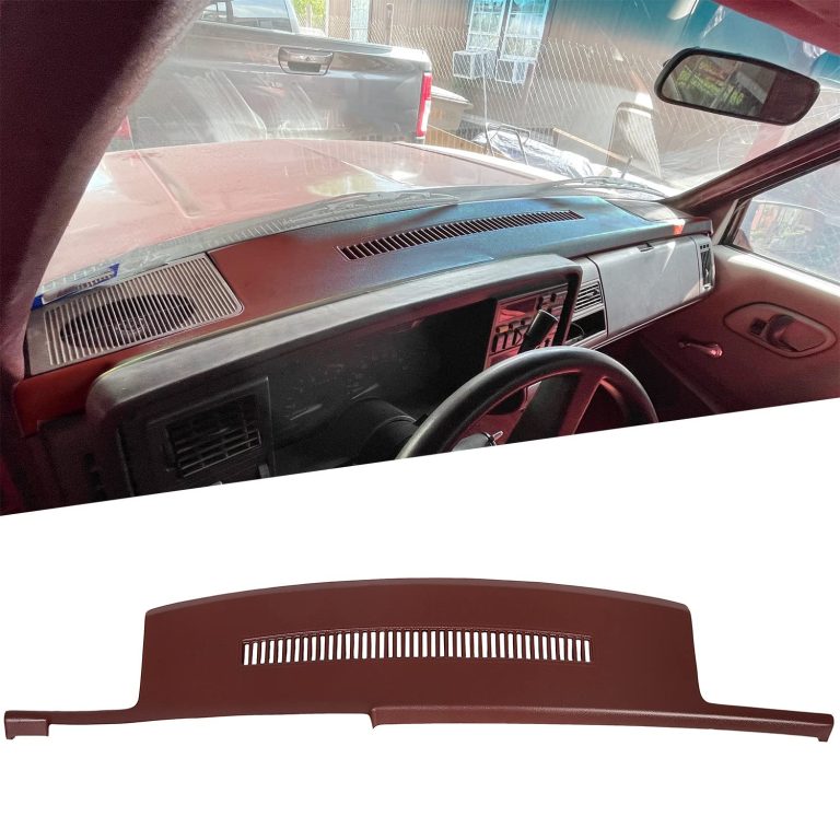 HECASA Molded Dashboard Cover Cap Overlay for 1988-1994 C/K Series Chevy GMC Trucks, Suburban, Yukon, Blazer – Garnet Red, ABS Plastic Repla