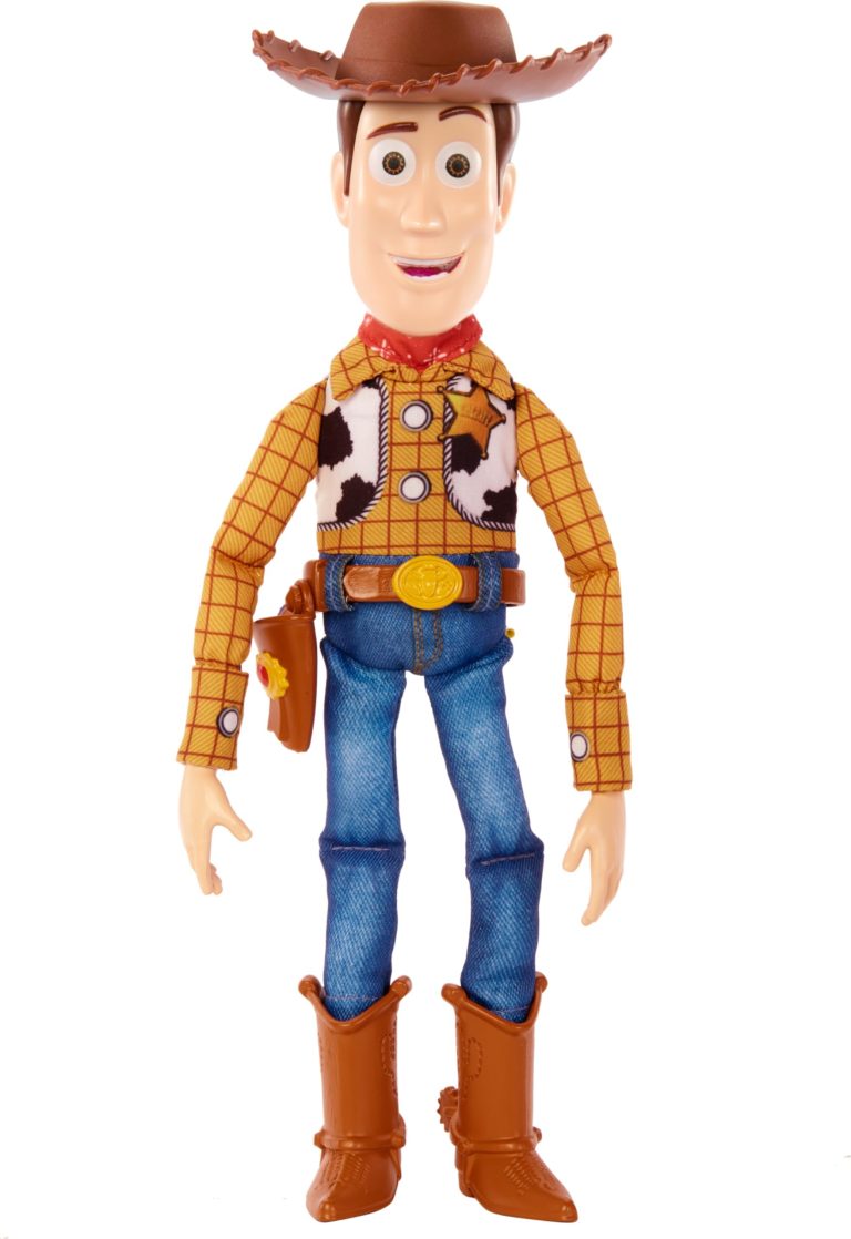 Mattel Disney Pixar Toy Story Talking Woody Action Figure & Accessory: 12-Inch Collectible with 30+ Sounds & Phrases for Authentic Roundup F