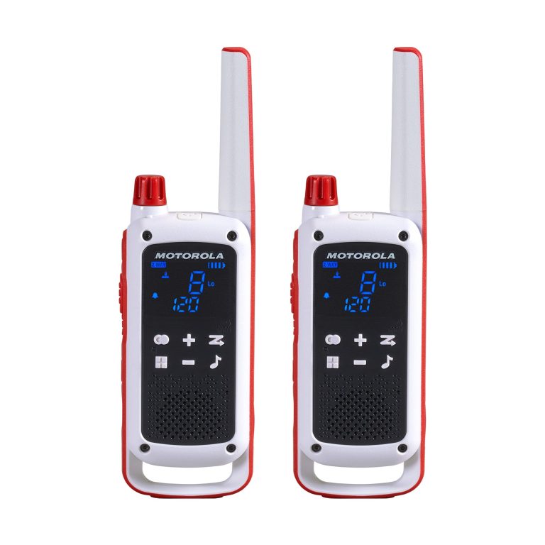 Motorola Solutions T478 Talkabout Rechargeable Emergency Preparedness 2-Way Radio: 35-Mile Range, Red Cross Certified, White