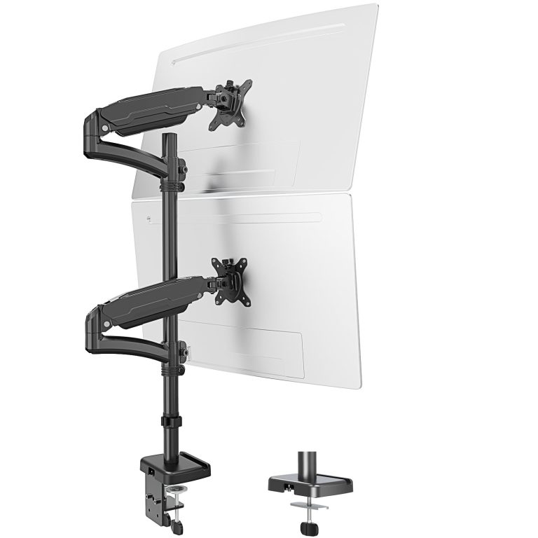 MOUNT PRO Vertical Dual Monitor Mount Review: A Space-Saving Stacked Setup for Two Screens