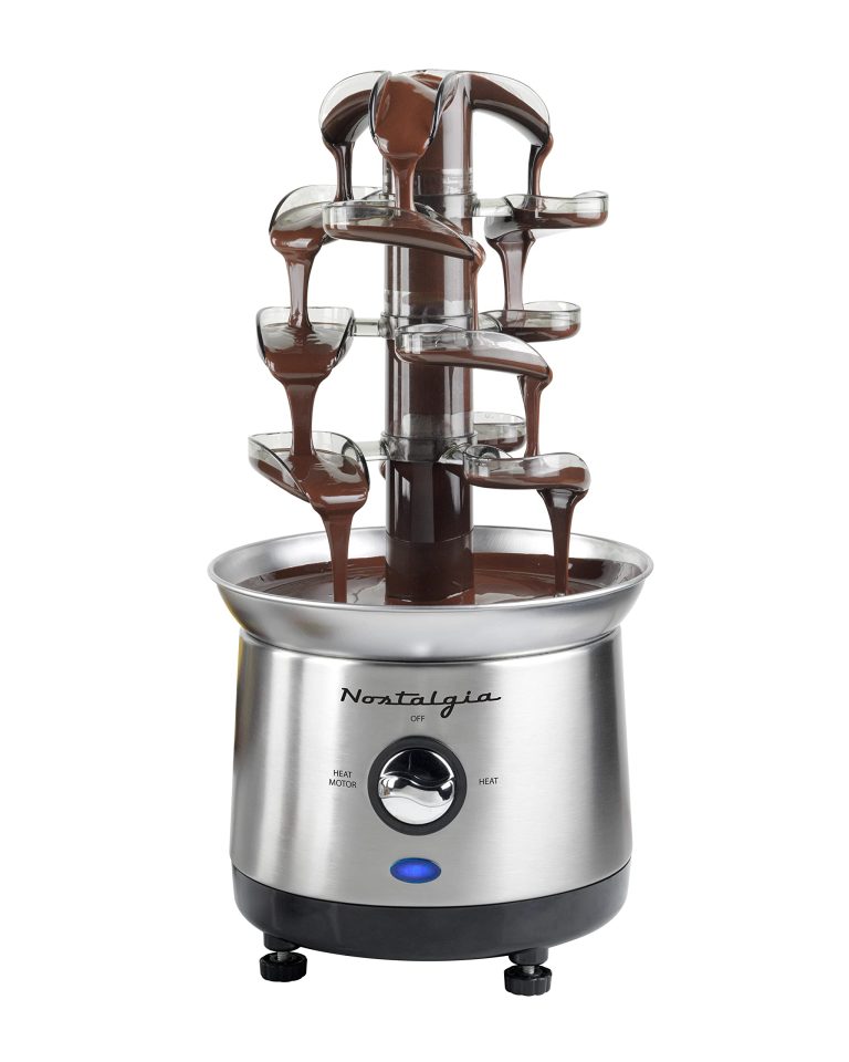 Nostalgia 4-Tier Electric Fondue Fountain: A Fun Party Centerpiece for Cheese, Chocolate, and More