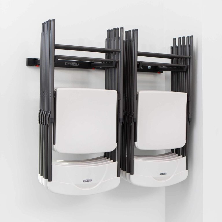 LIFETIME 80719 Wall Mounted Chair Rack Black: A Practical Storage Solution for Folding Chairs