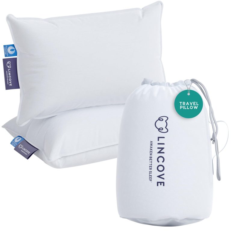 Lincove Canadian Down Feather Travel Pillow Review: Compact Neck Support for Planes, Cars, and Hotels