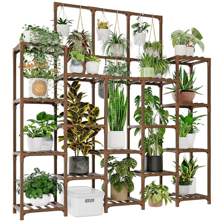 GENTINGBRO 63-Inch Plant Stand: 14-Tier Shelf for Indoor and Outdoor Use